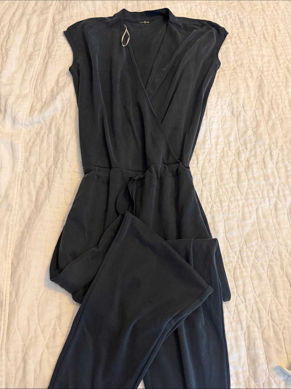 CALIA by Carrie Underwood Black Sleeveless Wrap Jumpsuit